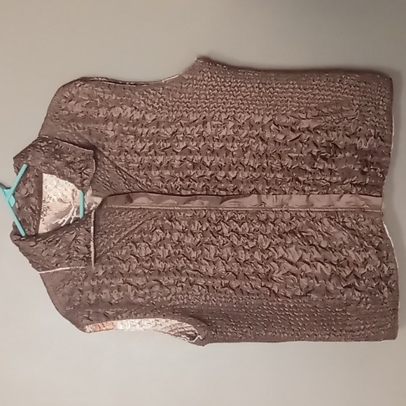 Ubu Full Zip Paisley and Brown Reversible Soft Vest XL - Picture 7 of 10